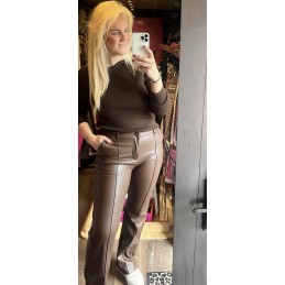 Leather broek bruin