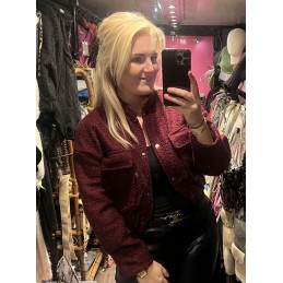 Teddy bomber burgundy